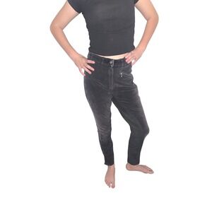 Vintage Tempi CORNETT 28 L Black Corduroy leather bound Riding Breeches Germany‎